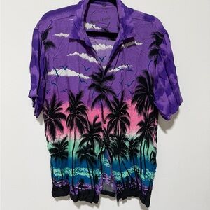 Ferrini Purple Sunset Palm Men's Shirt